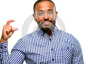 African young man isolated over white background