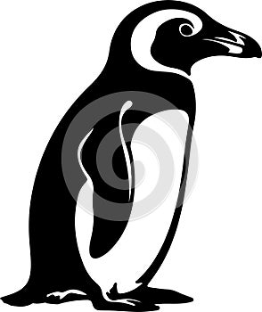 Africanpenguin Black Silhouette Generative Ai