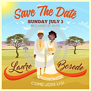 Africans Wedding Couple Poster