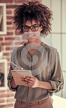 Afro American business woman