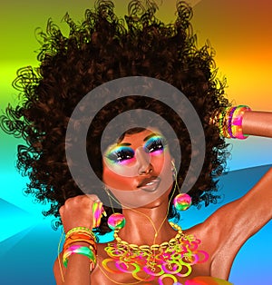 Afro,Beautiful Face,Woman photo