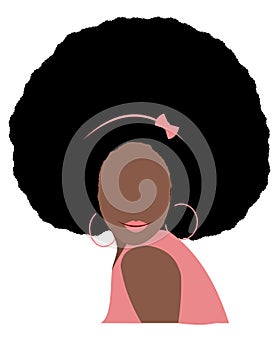 Afro Black Barbie Silhouette Pink Theme