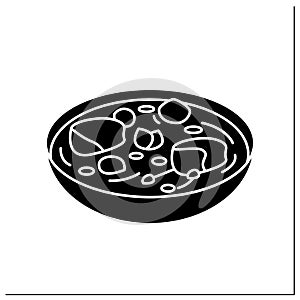 Afro-Caribbean food glyph icon photo
