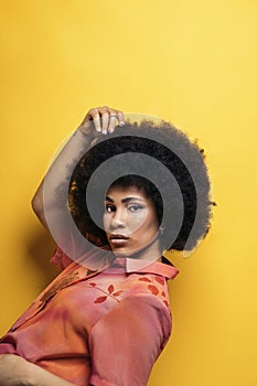 Afro Girl in Studio Shot