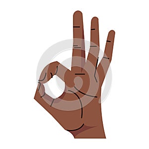 afro hand human aproved symbol gesture icon