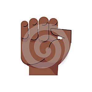 afro hand human fist symbol gesture icon