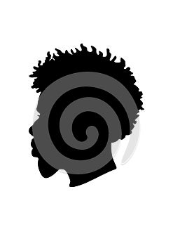 Afro man silhouette