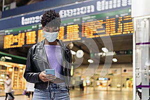 Afro Woman Traveling