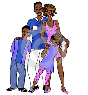 Afroamerican family family