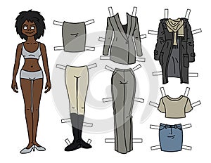 The afroamerican paper doll