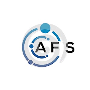 AFS letter logo design on black background. AFS creative initials letter logo concept. AFS letter design