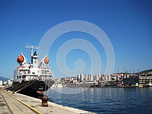 Aft of cargo ship