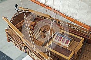 Aft section of sailing ship