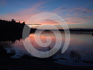 Sunset afterglow in the Adirondacks Landscape photo