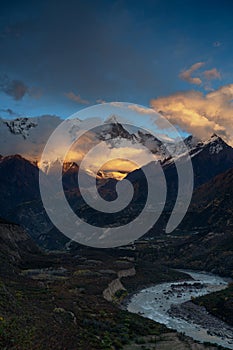 The afterglow of Namjagbarwa.