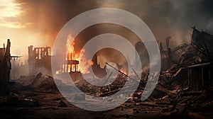 aftermath fire and smoke