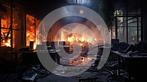 aftermath office fire