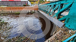 Aftermath of the River Don flooding in Sheffield, November 2019