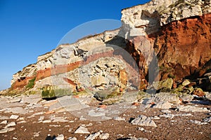 The crumbling cliffs at Hunstanton.