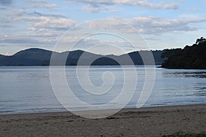 In the afternoon on the beach in southeastern Brazil