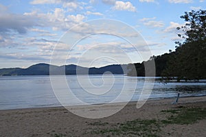 In the afternoon on the beach in southeastern Brazil