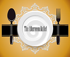 The afternoon buffet, lunch, all you can eat buffet sign