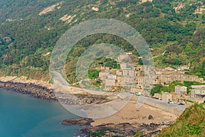 Afternoon high angle view of the Qinbi Village