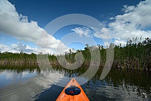 Afternoon kayaking on Nine Mile Pond in Everglades National Park, Florida.