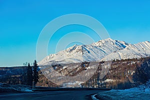 Afternoon landscape in Denali National Park and Preserve