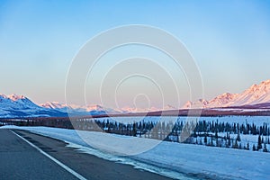 Afternoon landscape in Denali National Park and Preserve