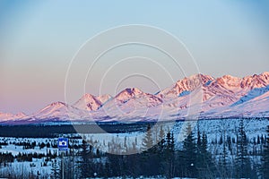 Afternoon landscape in Denali National Park and Preserve