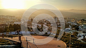 Afternoon lights over Andalusian town