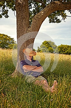 Afternoon nap on a hot summers day