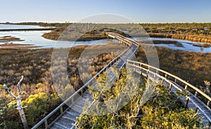 Afternoon Sun on Big Lagoon Boardwalk photo