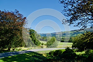 Afternoon sunlight on the welsh landscape