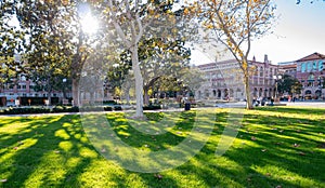 Afternoon sunny view of the USC Alumni Park