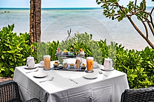 Afternoon tea in Lamai beach resort in Koh Samui, Thailand