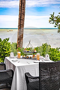 Afternoon tea in Lamai beach resort in Koh Samui, Thailand