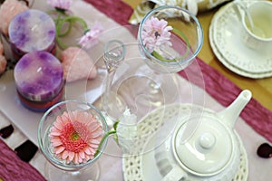 Afternoon tea table setting