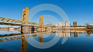 Afternoon timelapse of the famous tower bridge, Sacramento