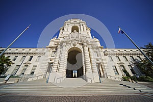 Afternoon view of The beautiful Pasadena City Hall at Los Angeles, California