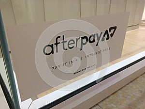 Afterpay buy now pay later sticker