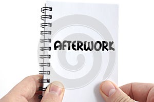 Afterwork text concept