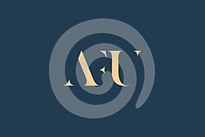 AFU abstract letter logo design