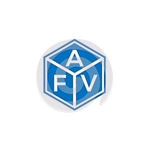 AFV letter logo design on black background. AFV creative initials letter logo concept. AFV letter design