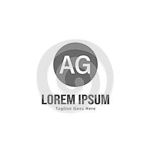 AG Letter Logo Design. Creative Modern AG Letters Icon Illustration