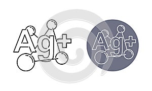 Ag plus emblem - useful Silver ions action