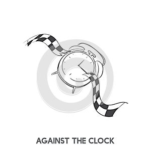 Against the clock idiom vector