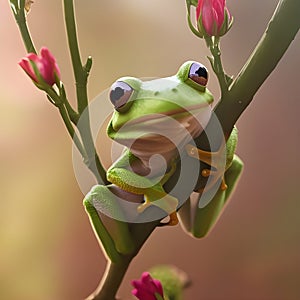 Agalychnis callidryas on a plant