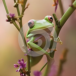 Agalychnis callidryas on a plant